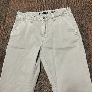 BKE Buckle Jake Straight Khaki Chino Pants Mens 32x32 Grey Cotton Stretch Casual
